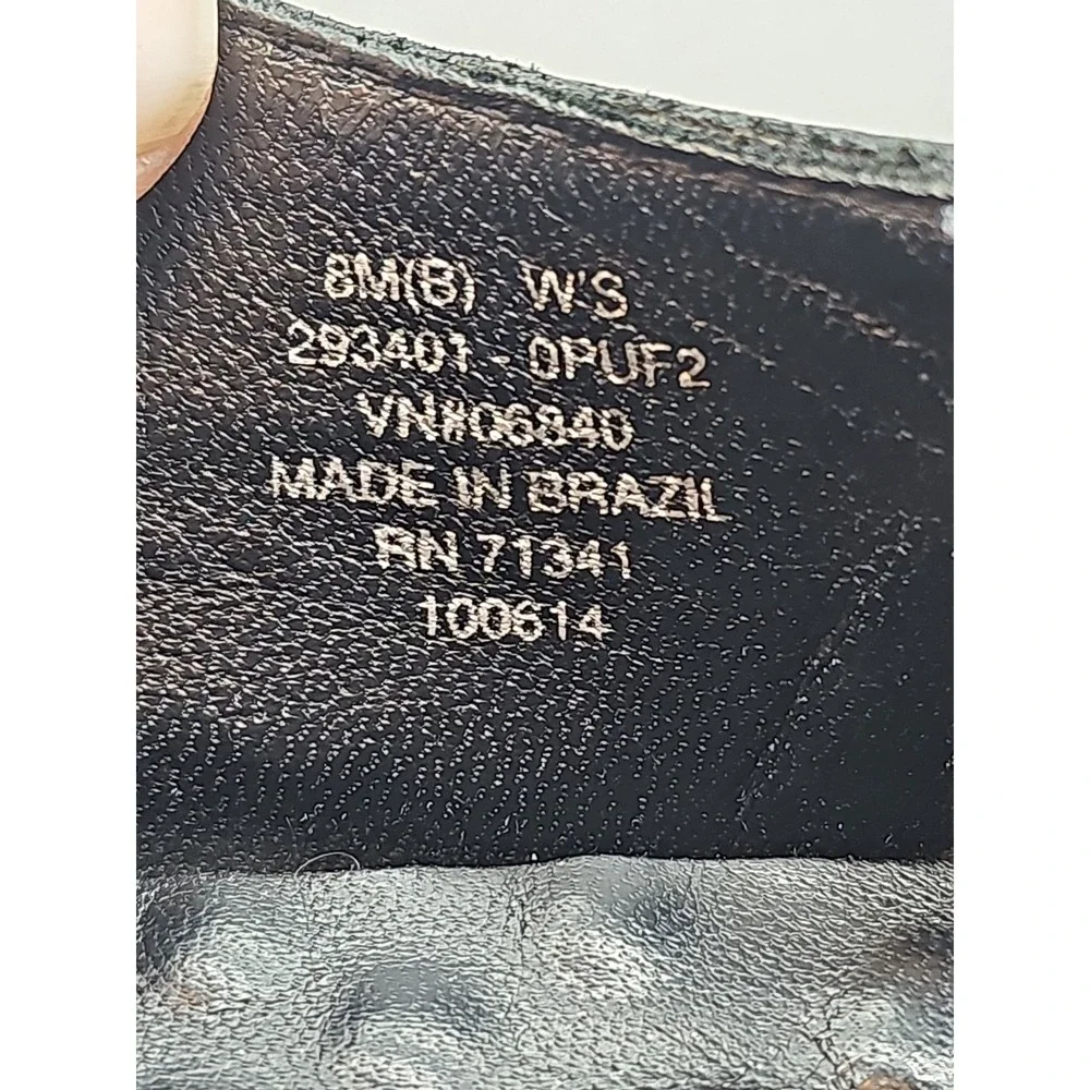 L.L. Bean Black Pebbled Leather Mary Jane Women's Shoes Sz 8‎ M - Picture 6 of 7